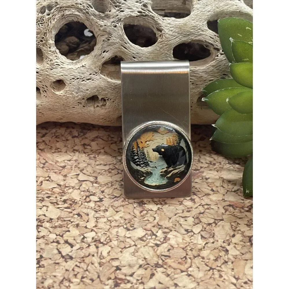 Bear 3D Money Clip Stainless Steel Quality Wedding Party Gift Father Dad Wedding